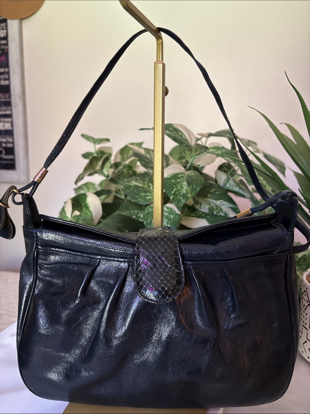 Vintage 90s "By Elsa" Italian Leather Slouchy Shoulder Bag